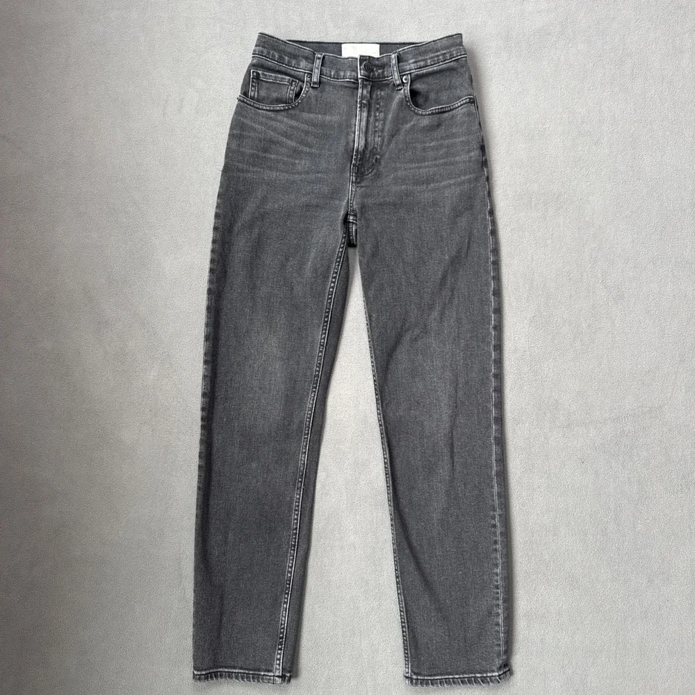 Everlane The Cheeky Jean Womens 27 Black Slim Straight High Rise Classic Denim